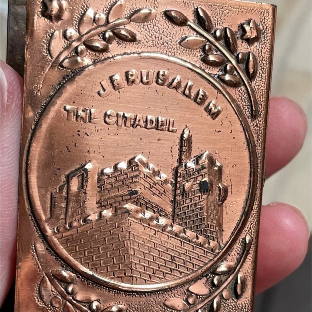 1967 Jerusalem copper matchbox cover/case - Picture 2 of 8